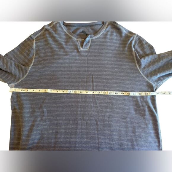 Tommy Bahama Striped Men's Reversible Long Sleeve Shirt XLT Split Neck - Picture 4 of 8